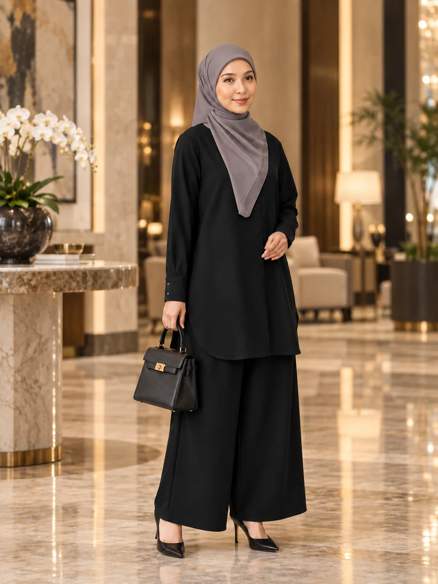 Set Elora Black gaya elegan