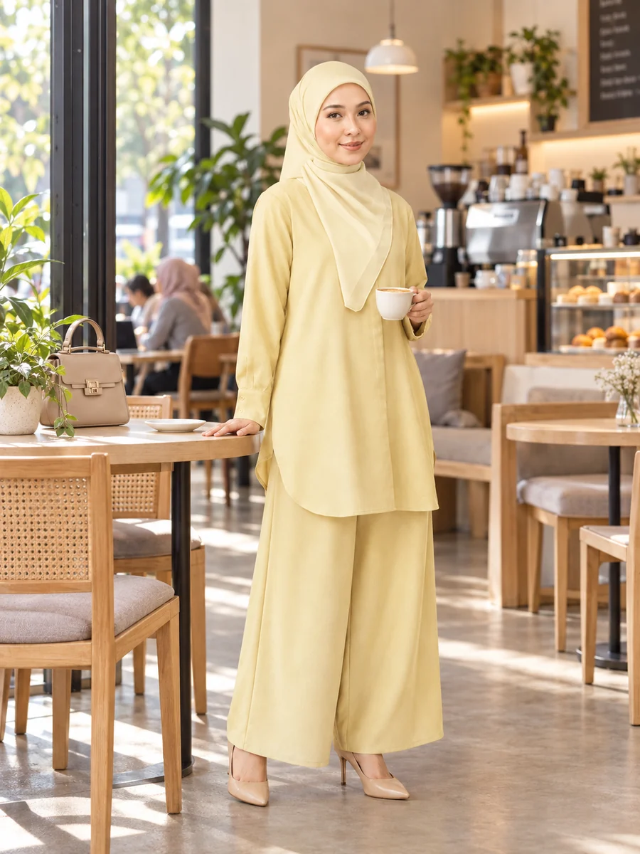 Set Elora Soft Yellow di kafe
